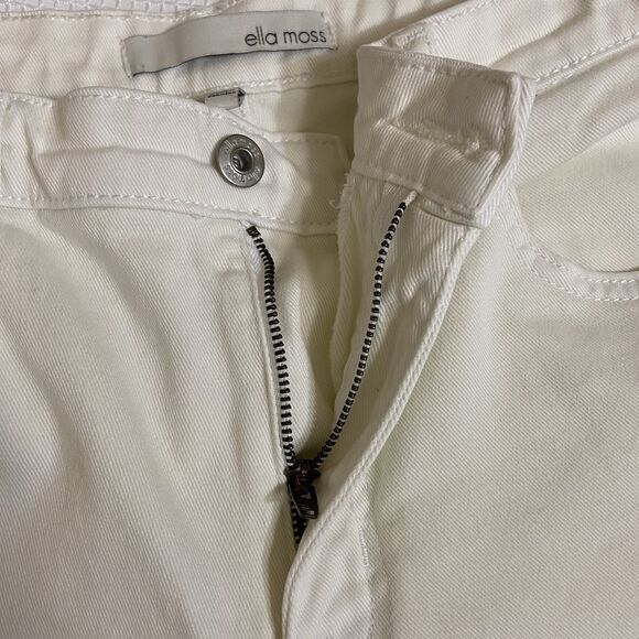 Ella Moss High Waist Straight Leg White Denim Jeans Size 8/29 - Picture 4 of 15